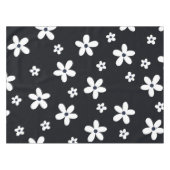 Summer Boho Black White Daisy Flowers Tafelkleed (Voorkant (Horizontaal))