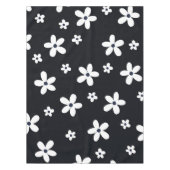 Summer Boho Black White Daisy Flowers Tafelkleed (Voorkant)