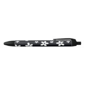 Summer Boho Black White Daisy Flowers Zwarte Inkt Pen (Bovenkant)
