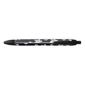 Summer Boho Black White Daisy Flowers Zwarte Inkt Pen (Achterkant)