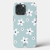 Summer Boho Blue White Daisy Flowers Case-Mate iPhone Case (Achterkant)
