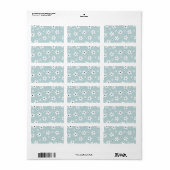 Summer Boho Blue White Daisy Flowers Etiket (Full Sheet)