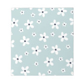 Summer Boho Blue White Daisy Flowers Notitieblok (Voorkant)