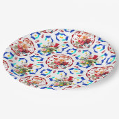 Summer, boho, bohemisch, floral, mediterraan papieren bordje (Gekanteld)