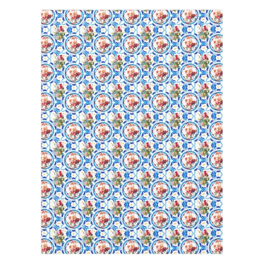 Summer, boho, bohemisch, floral, mediterraan tafelkleed (Voorkant)