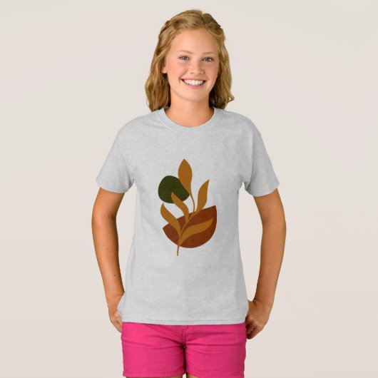 Summer Boho Minimalistische Kinder basic T-shirt (Voorkant volledig)