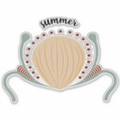 Summer Boho Shell Sticker (Voorkant)