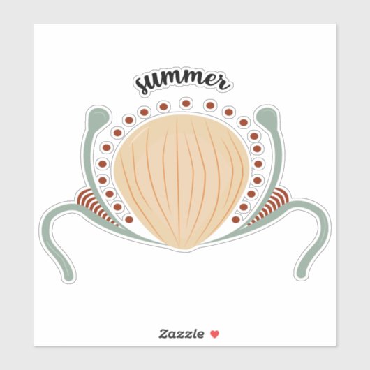 Summer Boho Shell Sticker (Vel)