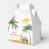 Summer Boho Surf Beach Van Baby shower Bedankdoosjes (Achterkant)
