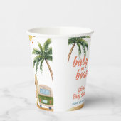 Summer Boho Surf Beach Van Baby shower Papieren Bekers (Links)