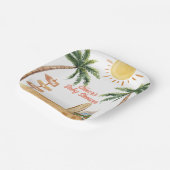 Summer Boho Surf Beach Van Baby shower Papieren Bordje (Gebogen)