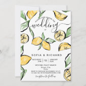 Summer Boho Waterverf Lemon Citrus Greenery Kaart (Voorkant)