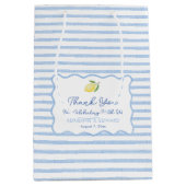 Summer Boho Wavy Line Lemon Wedding Bedankt Medium Cadeauzakje (Voorkant)