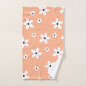 Summer Boho White Daisy Flowers Bad Handdoek (Handdoek)