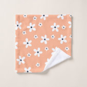 Summer Boho White Daisy Flowers Bad Handdoek (Wasdoekje)