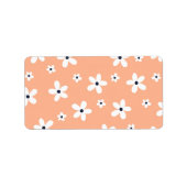 Summer Boho White Daisy Flowers Etiket (Voorkant)