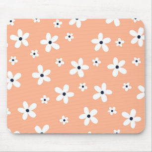 Summer Boho White Daisy Flowers Muismat