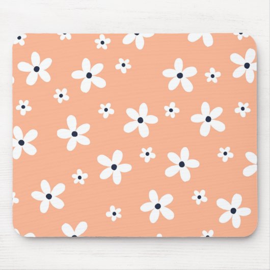 Summer Boho White Daisy Flowers Muismat (Voorkant)