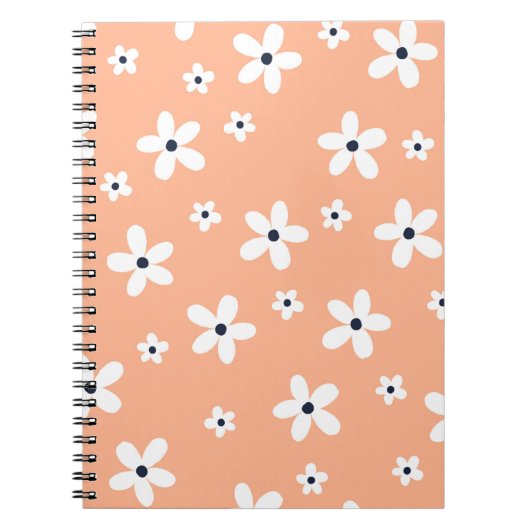 Summer Boho White Daisy Flowers Notitieboek (Voorkant)