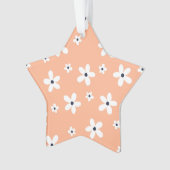 Summer Boho White Daisy Flowers Ornament (voorkant)