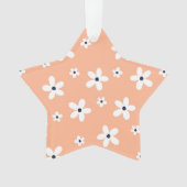 Summer Boho White Daisy Flowers Ornament (voorkant)