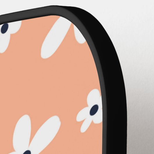 Summer Boho White Daisy Flowers Pickleball Paddle (Links Detail)