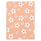 Summer Boho White Daisy Flowers Tafelkleed (Voorkant)