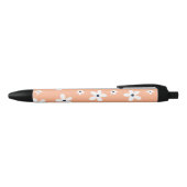 Summer Boho White Daisy Flowers Zwarte Inkt Pen (Bovenkant)