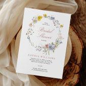Summer Boho Wildflower Bridal Shower Kaart