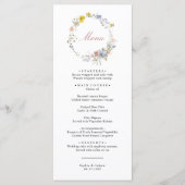 Summer Boho Wildflower Wedding Menu (Voorkant)
