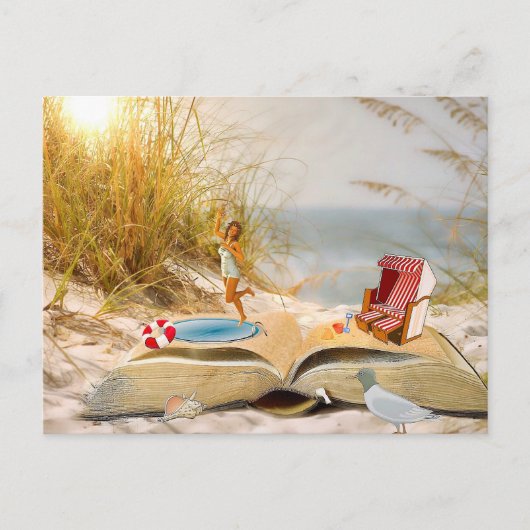 Summer Books - pas me aan! Briefkaart (Voorkant)