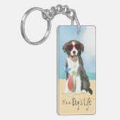 Summer Border Collie Sleutelhanger (Voorkant Links)