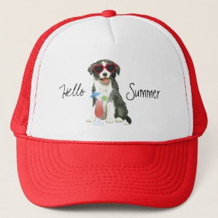 Summer Border Collie Trucker Hat Pet