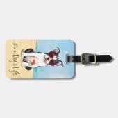 Summer Boston Terrier Bagagelabel (Voorkant horizontaal)