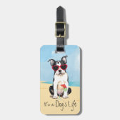 Summer Boston Terrier Bagagelabel (Voorkant verticaal)