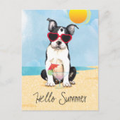 Summer Boston Terrier Briefkaart (Voorkant)