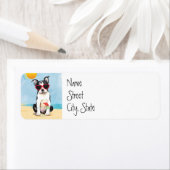 Summer Boston Terrier Etiket (Insitu)