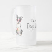 Summer Boston Terrier Matglas Bierpul (Voorkant links)