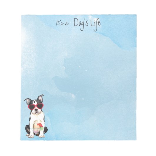 Summer Boston Terrier Notitieblok (Voorkant)