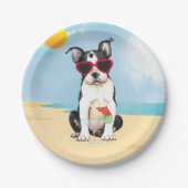 Summer Boston Terrier Papieren Bordje (Voorkant)