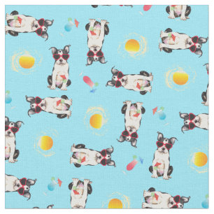 Summer Boston Terrier Stof