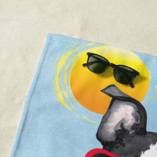 Summer Boston Terrier Strandlaken (In situ)