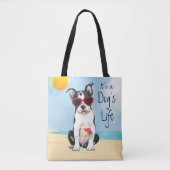 Summer Boston Terrier Tote Bag (Voorkant)