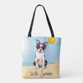 Summer Boston Terrier Tote Bag (Achterkant)
