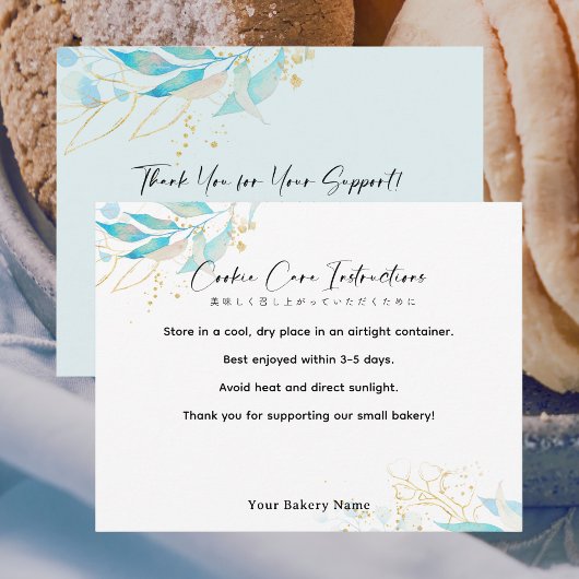 Summer Botanical Farmers Market Cookie Care Bedankkaart