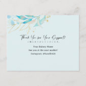 Summer Botanical Farmers Market Cookie Care Bedankkaart (Achterkant)