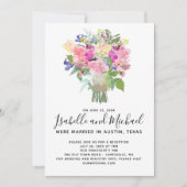 Summer Bouquet Elopement Reception Kaart (Voorkant)