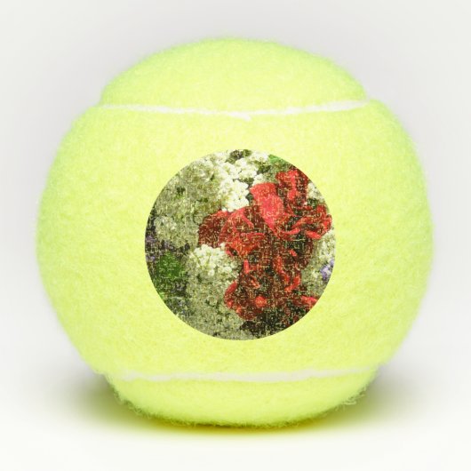 Summer Bouquet Flowers Tennisballen (Voorkant)
