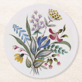 Summer Bouquet Ronde Kartonnen Onderzetter (Voorkant)