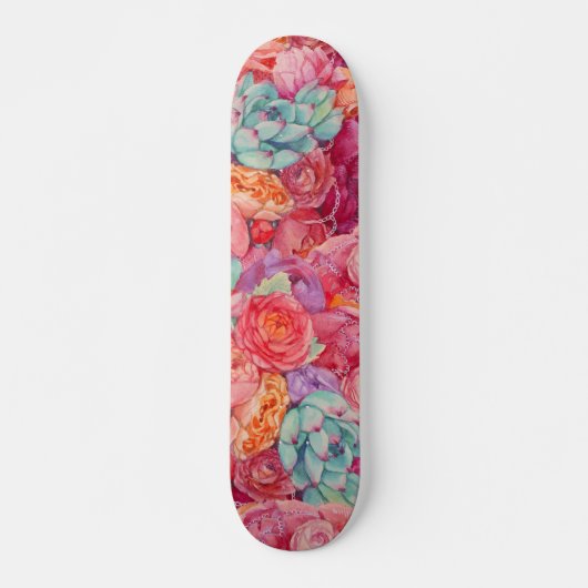 Summer bouquet skateboard (Voorkant)